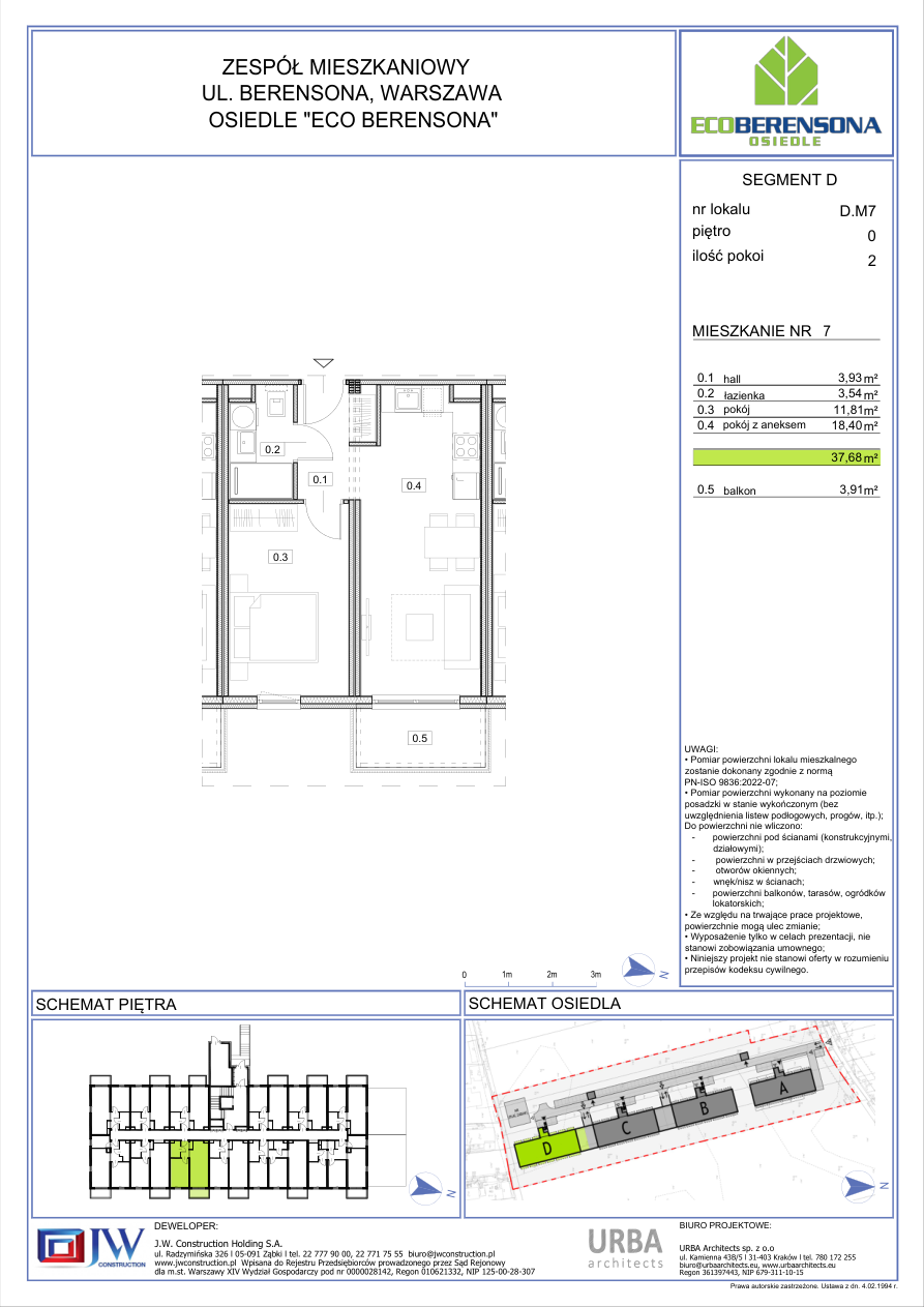 2 rooms · 37,4 m² · Floor 0 · Unit 07