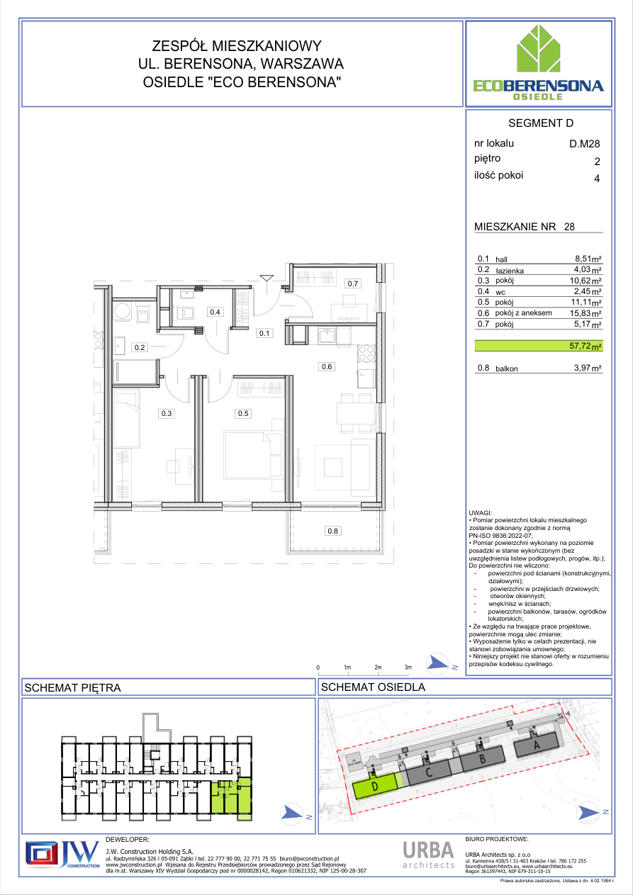 4 rooms · 57 m² · Floor 2 · Unit 28