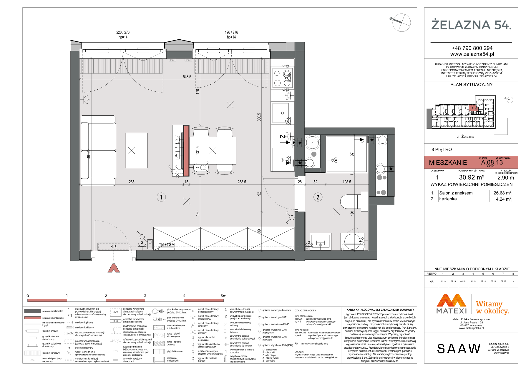 1 кімната · 30,9 m² · Поверх 8 · Квартира Z54-A.08.13