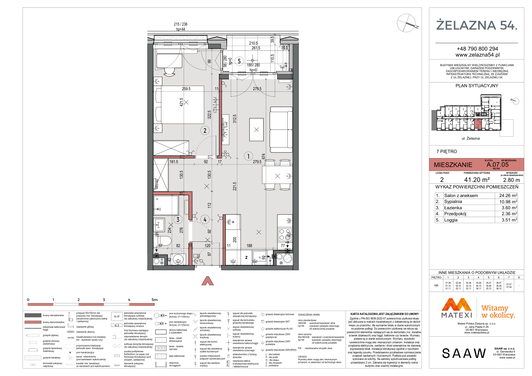 2 кімнат · 41,2 m² · Поверх 7 · Квартира Z54-A.07.05
