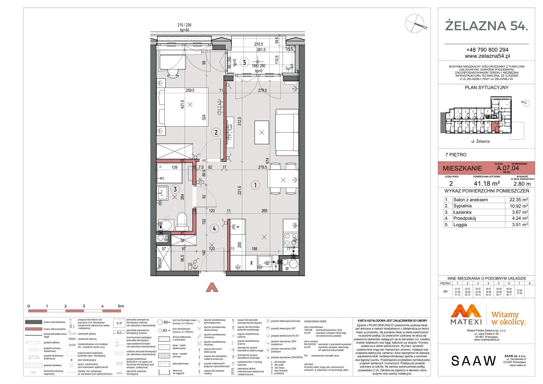 2 кімнат · 41,2 m² · Поверх 7 · Квартира Z54-A.07.04