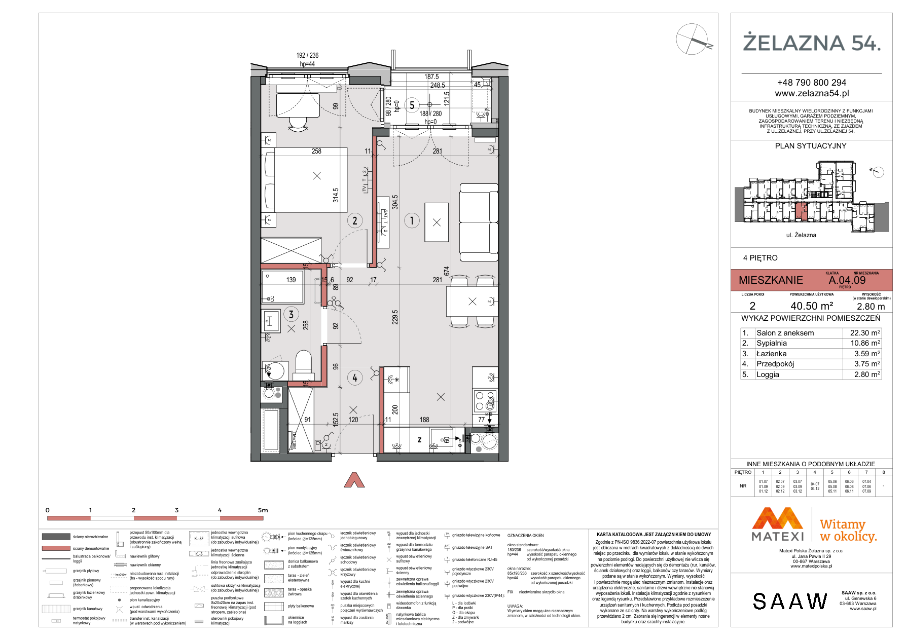 2 кімнат · 40,5 m² · Поверх 4 · Квартира Z54-A.04.09