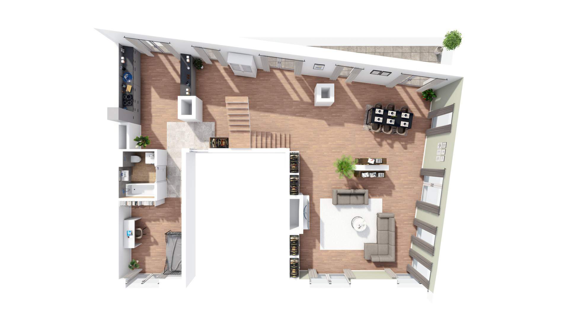 2 rooms · 255,4 m² · Floor 7 · Unit B1.11