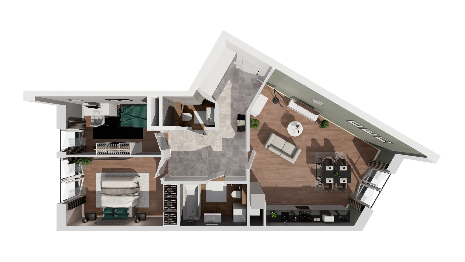 3 комнаты · 69,6 m² · Этаж 3 · Квартира S1.27