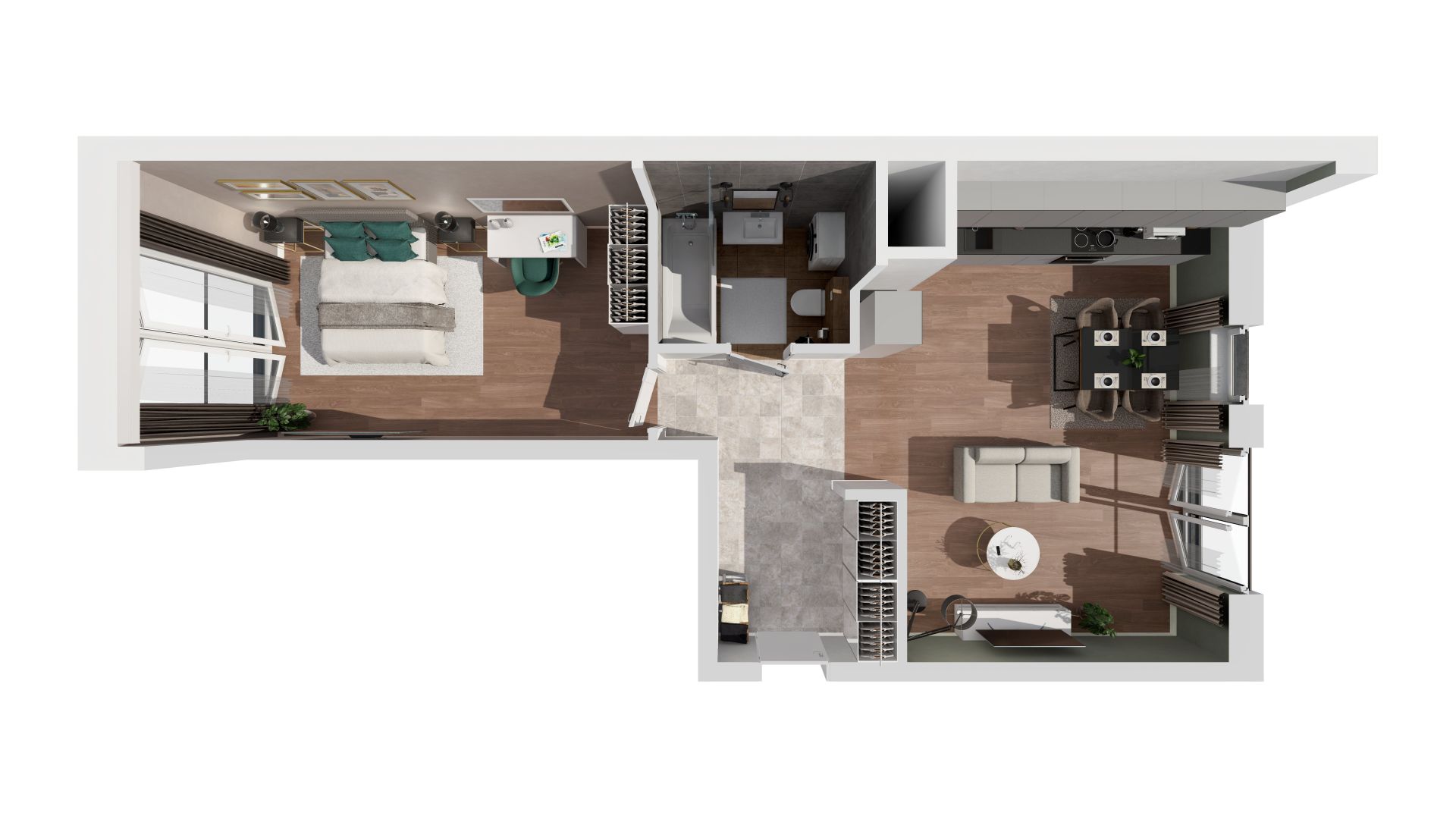 2 комнаты · 52,3 m² · Этаж 1 · Квартира S1.03