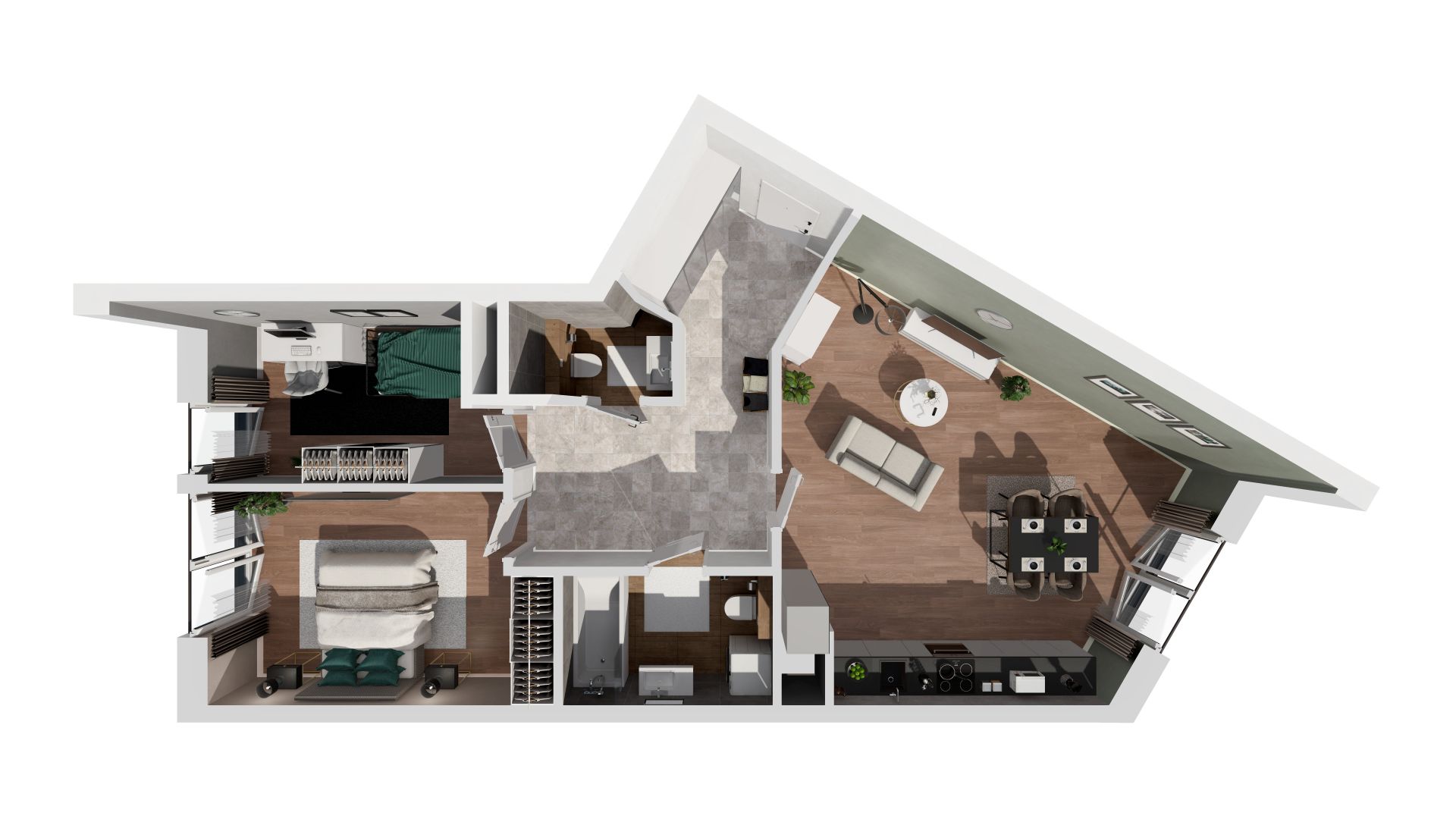 3 комнаты · 69,5 m² · Этаж 4 · Квартира S1.31