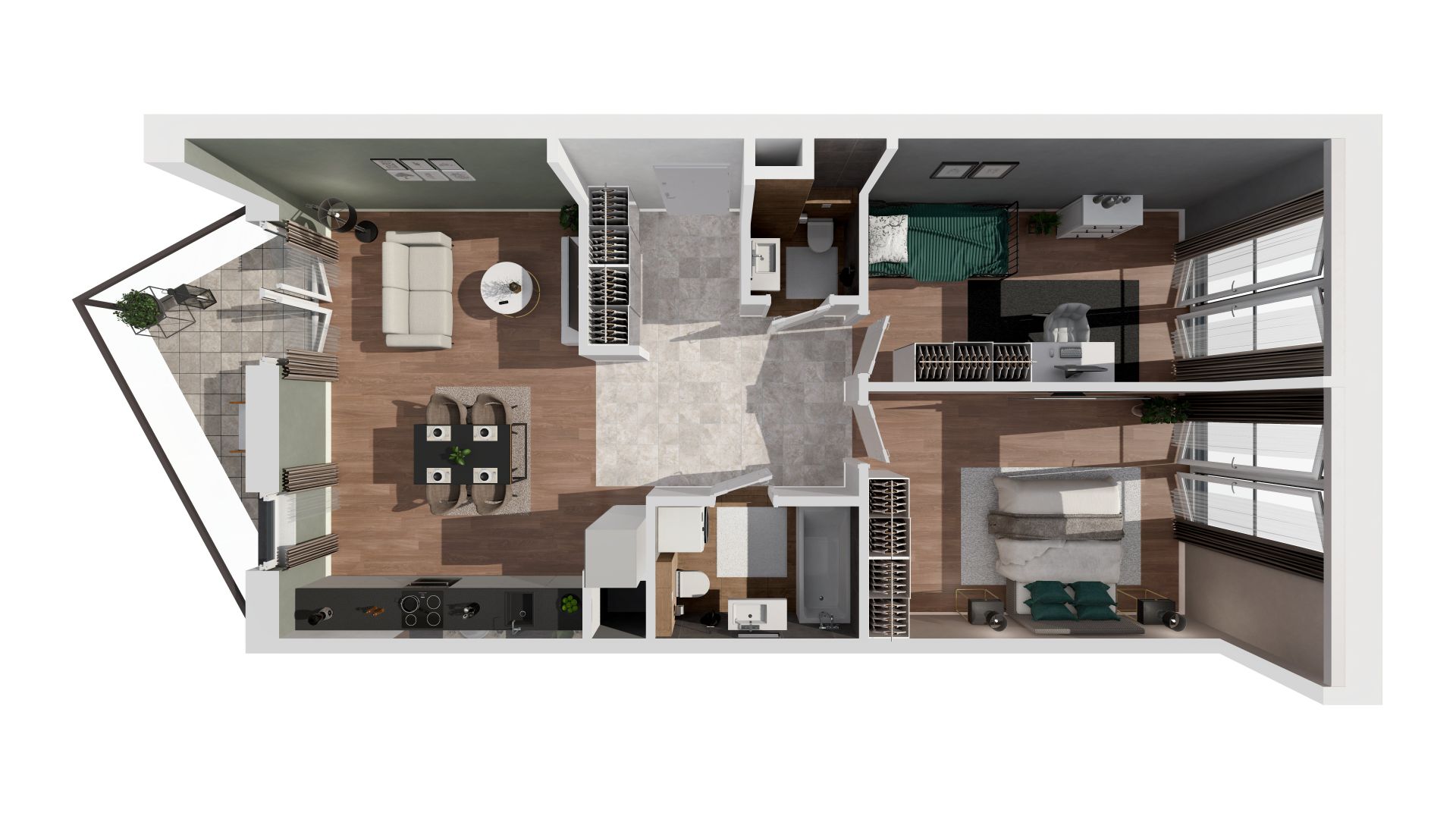 3 комнаты · 66,6 m² · Этаж 5 · Квартира S3.101