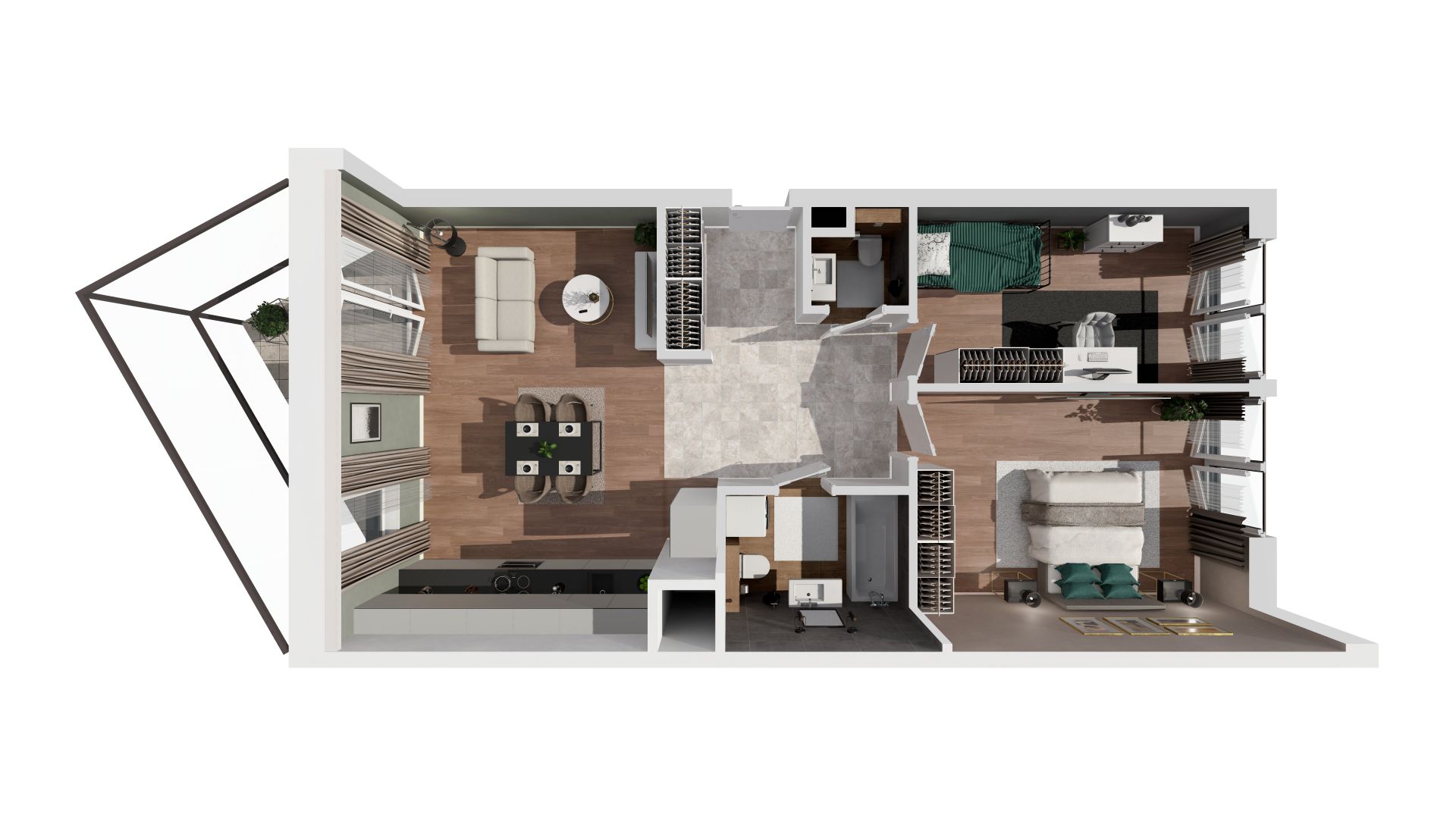 3 комнаты · 66,7 m² · Этаж 7 · Квартира S3.107