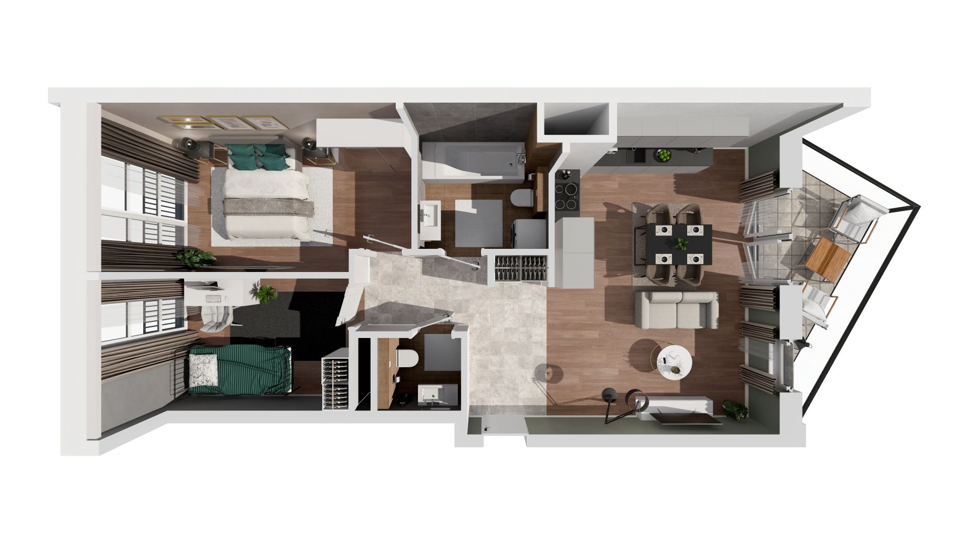 3 комнаты · 59,7 m² · Этаж 6 · Квартира S3.15