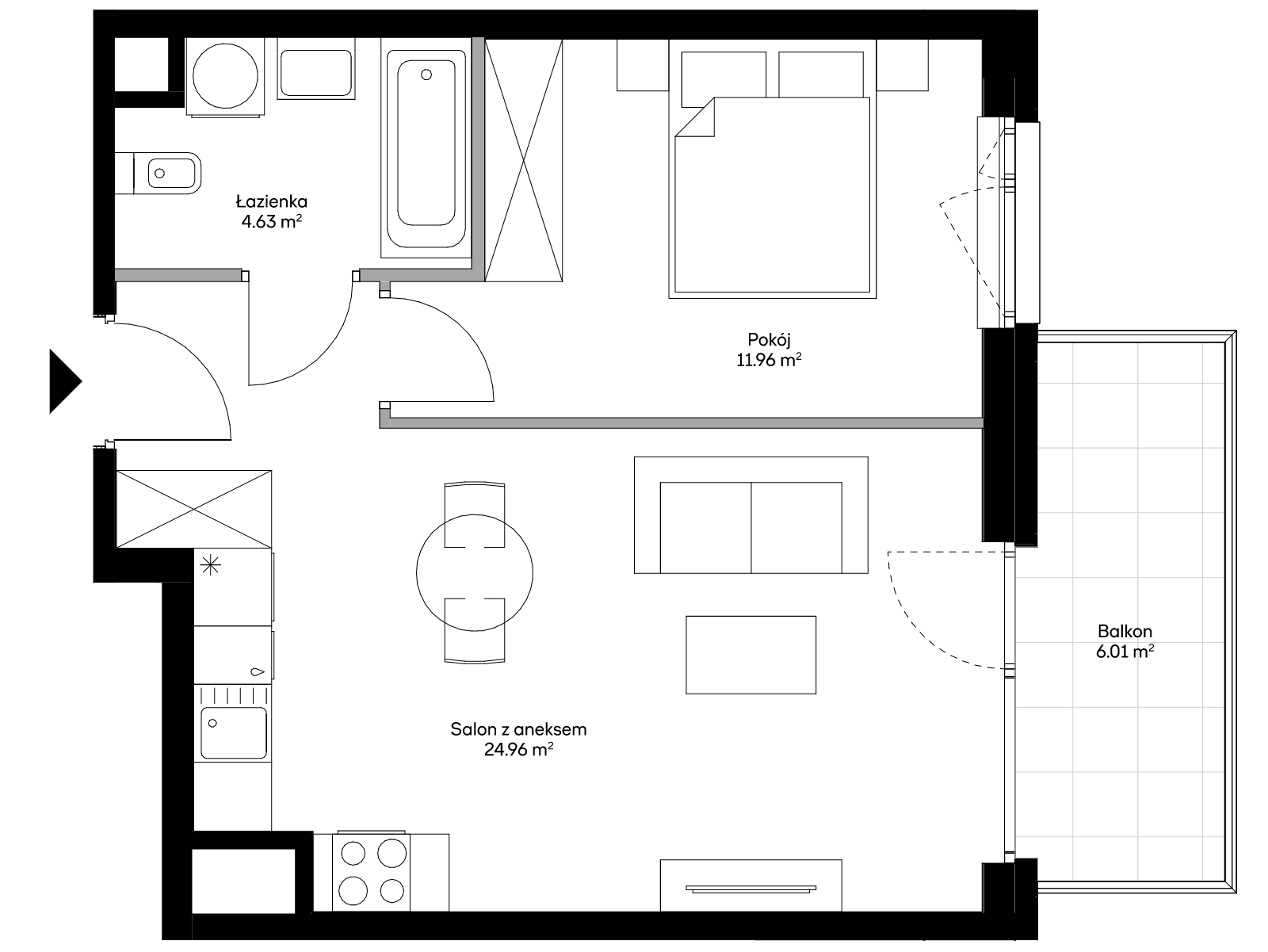 2 комнаты · 41,5 m² · Этаж 1 · Квартира BC0102