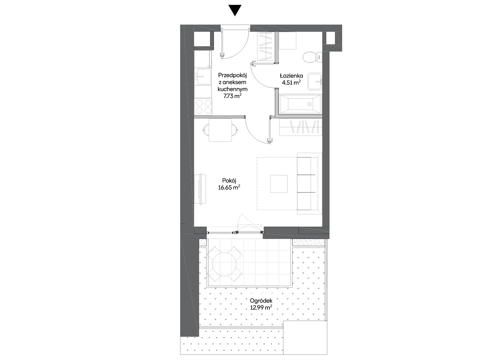 1 кімната · 28,9 m² · Поверх 0 · Квартира BA0005