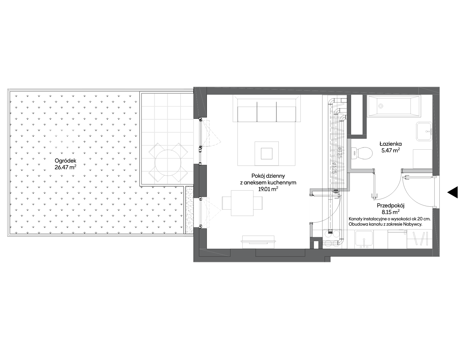 1 кімната · 32,6 m² · Поверх 0 · Квартира BB0002