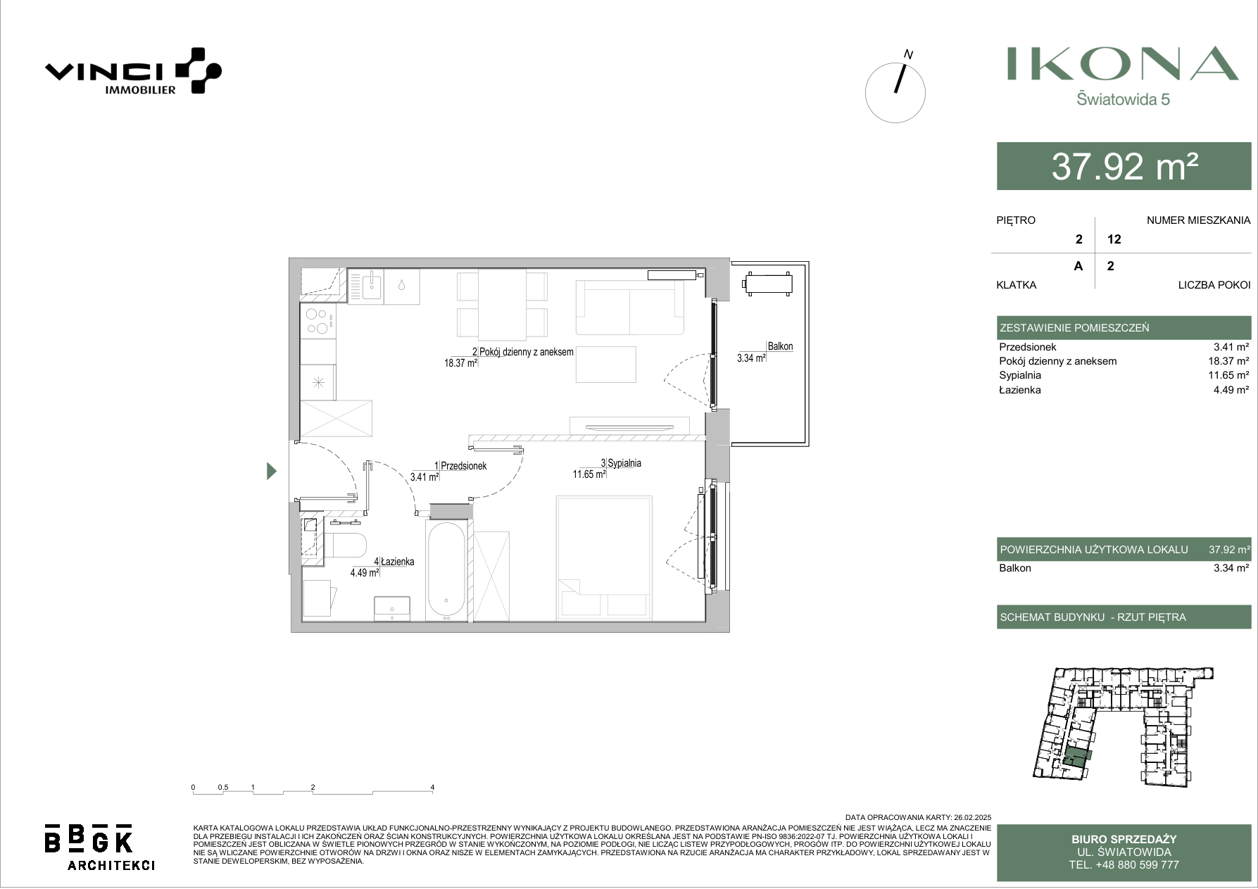 0 m² · Lokal M012