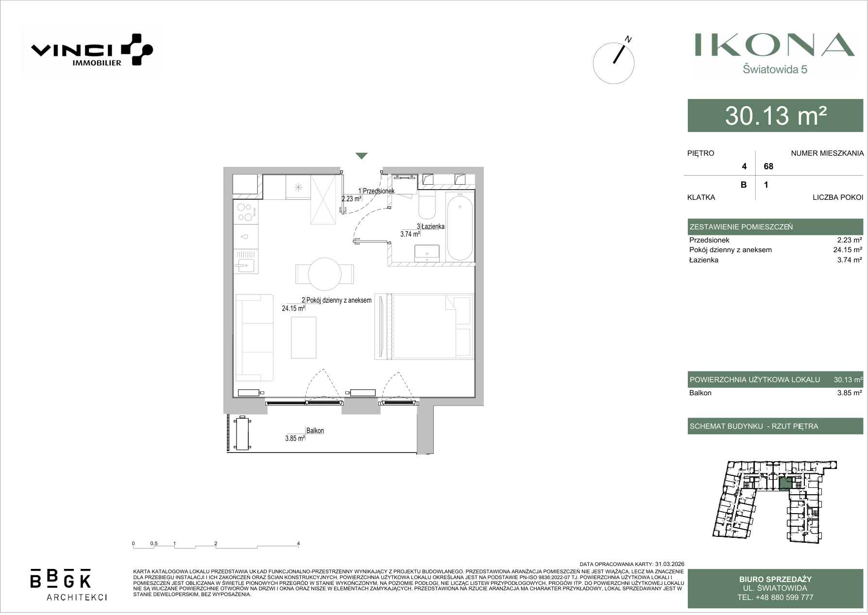0 m² · Lokal A/M068