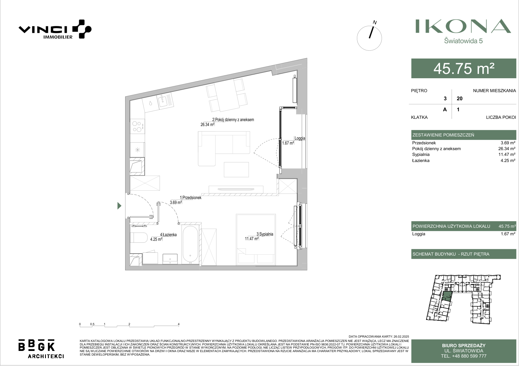 0 m² · Lokal M020