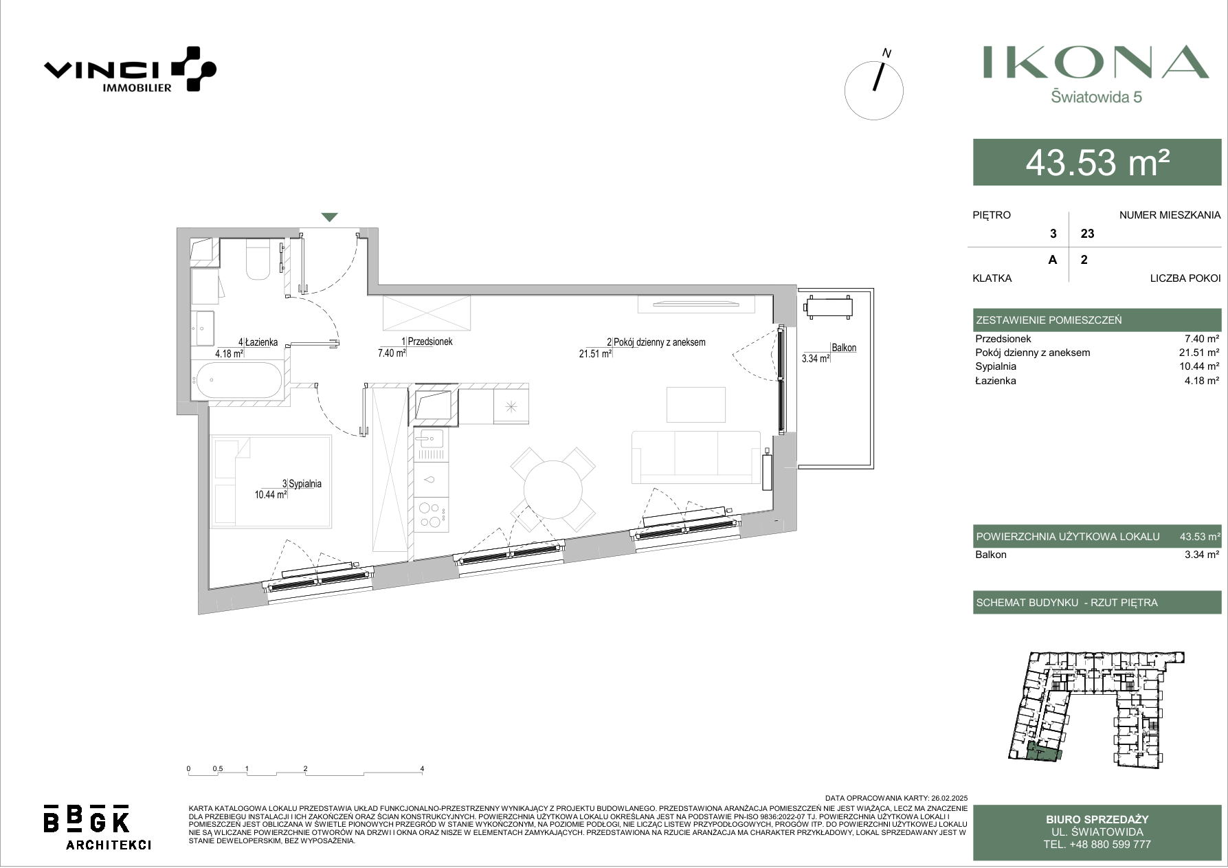 0 m² · Lokal M023