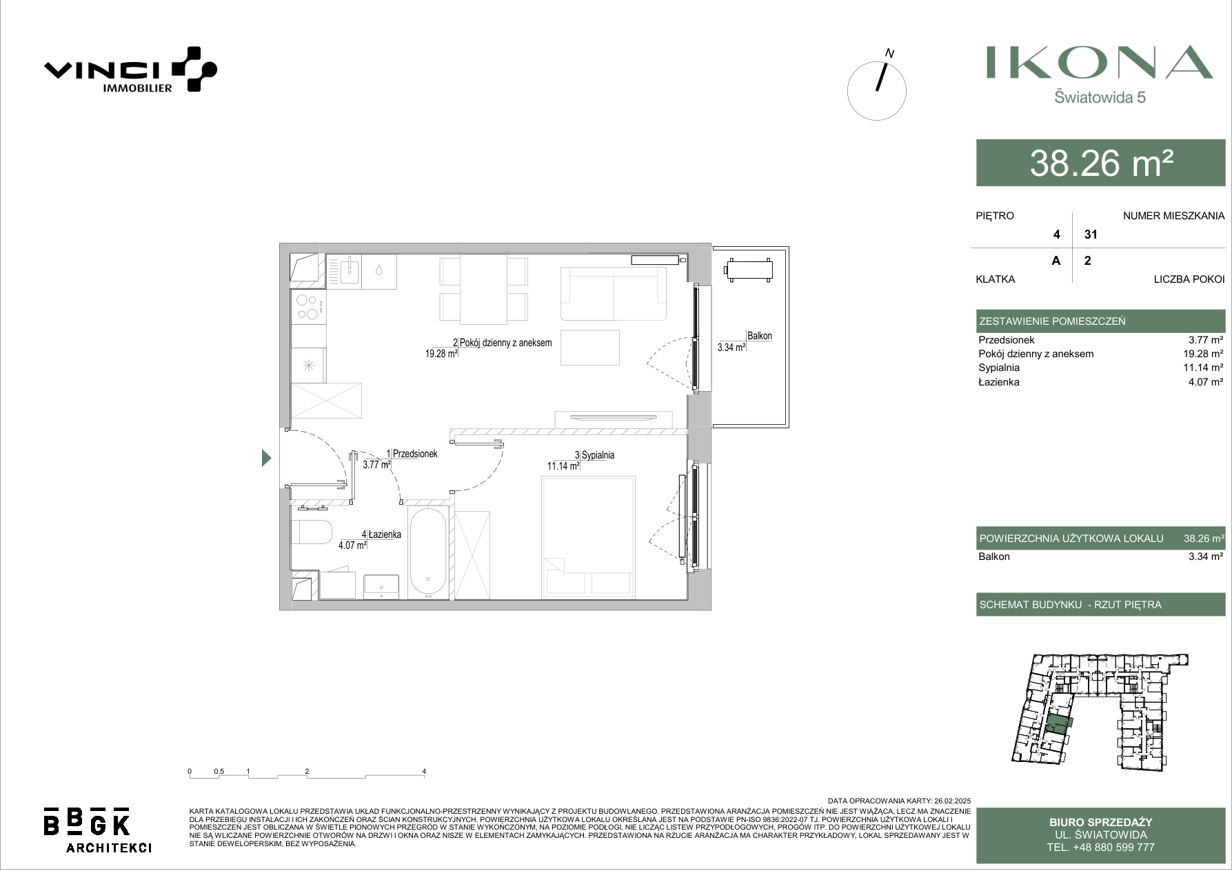 0 m² · Lokal M031