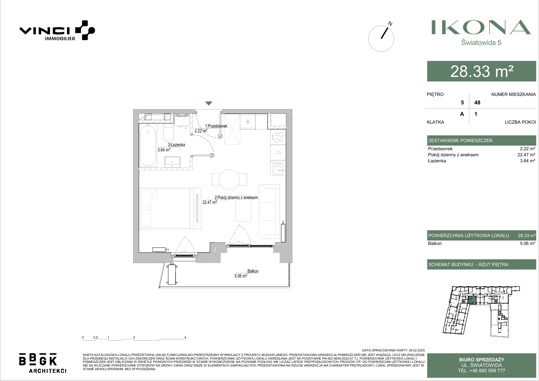 0 m² · Lokal M048