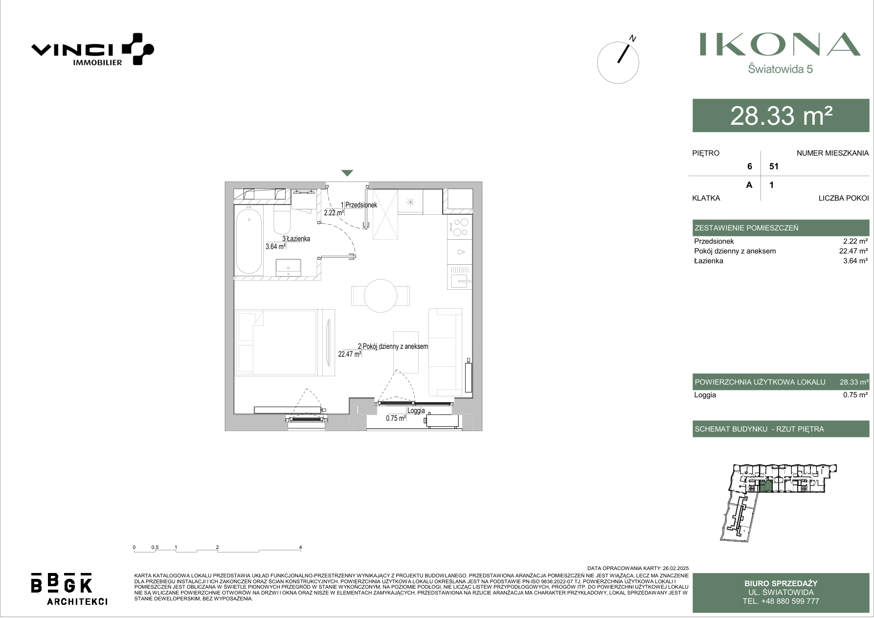 0 m² · Lokal M051