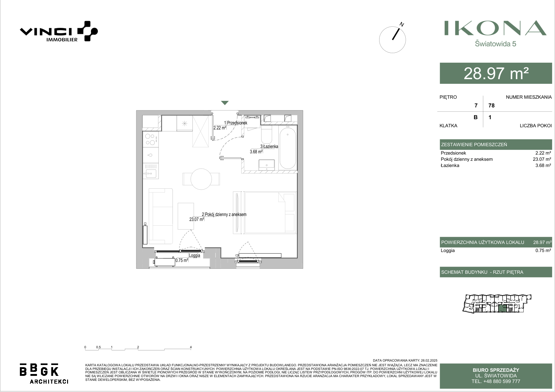 0 m² · Lokal M078