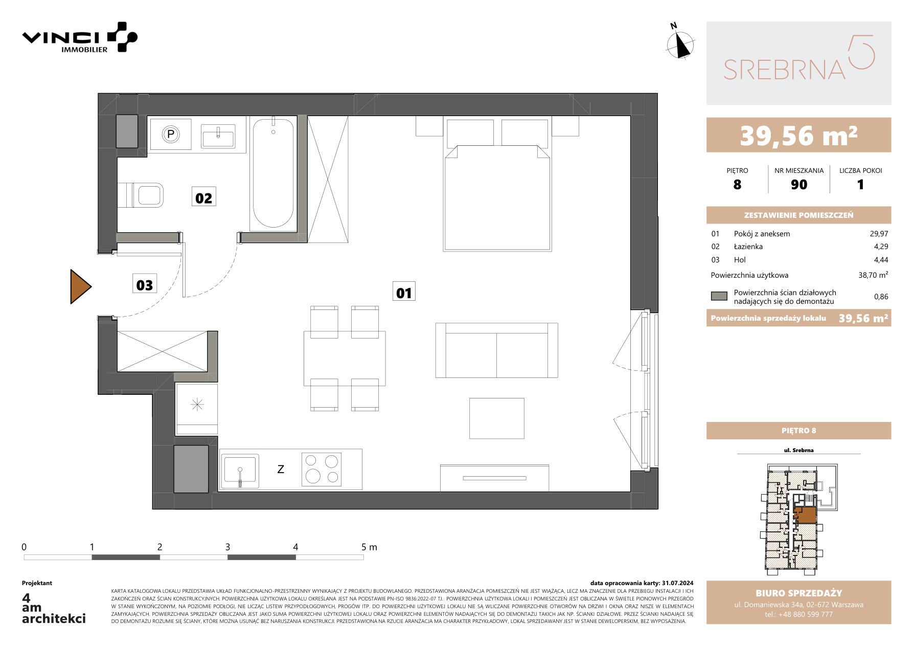 0 m² · Квартира 5/90